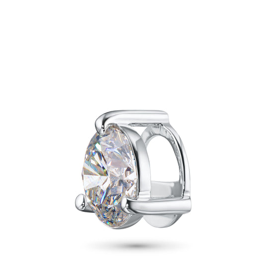 14K White Gold Pendant with 1 Round-Cut Lab-Created Diamond 1.005 - Which Mark