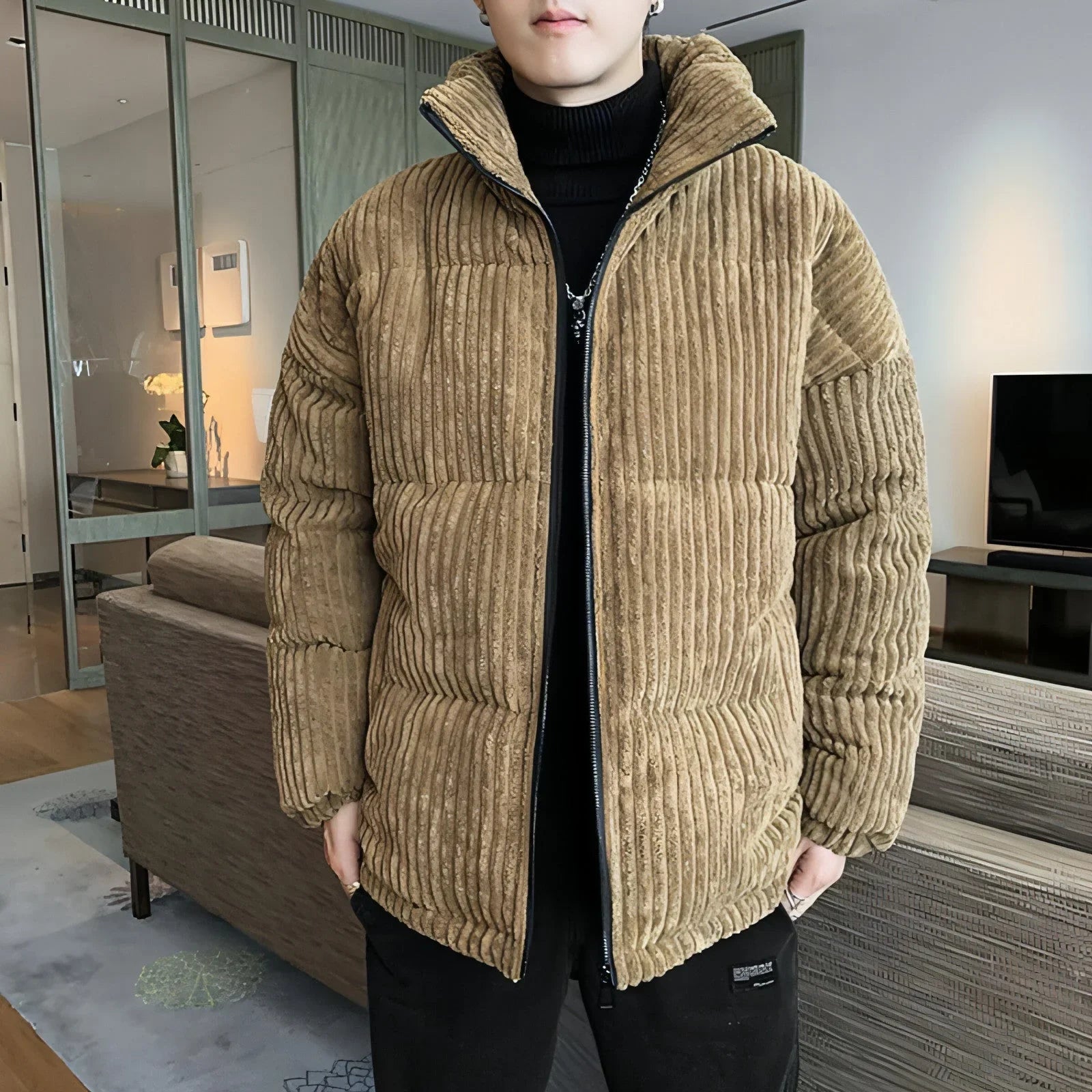 Corduroy Padded Jacket Men Winter Thickening - Which Mark