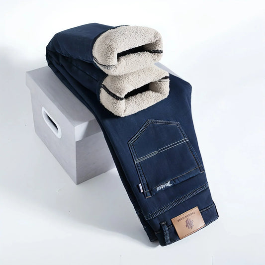 UrbanEase™ Fleece Lined Padded Warm Keeping Jeans For Men - Which Mark