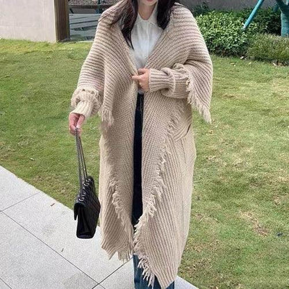 Long Alpaca Wool Sweater Coat Handmade Womens Clothing - Which Mark