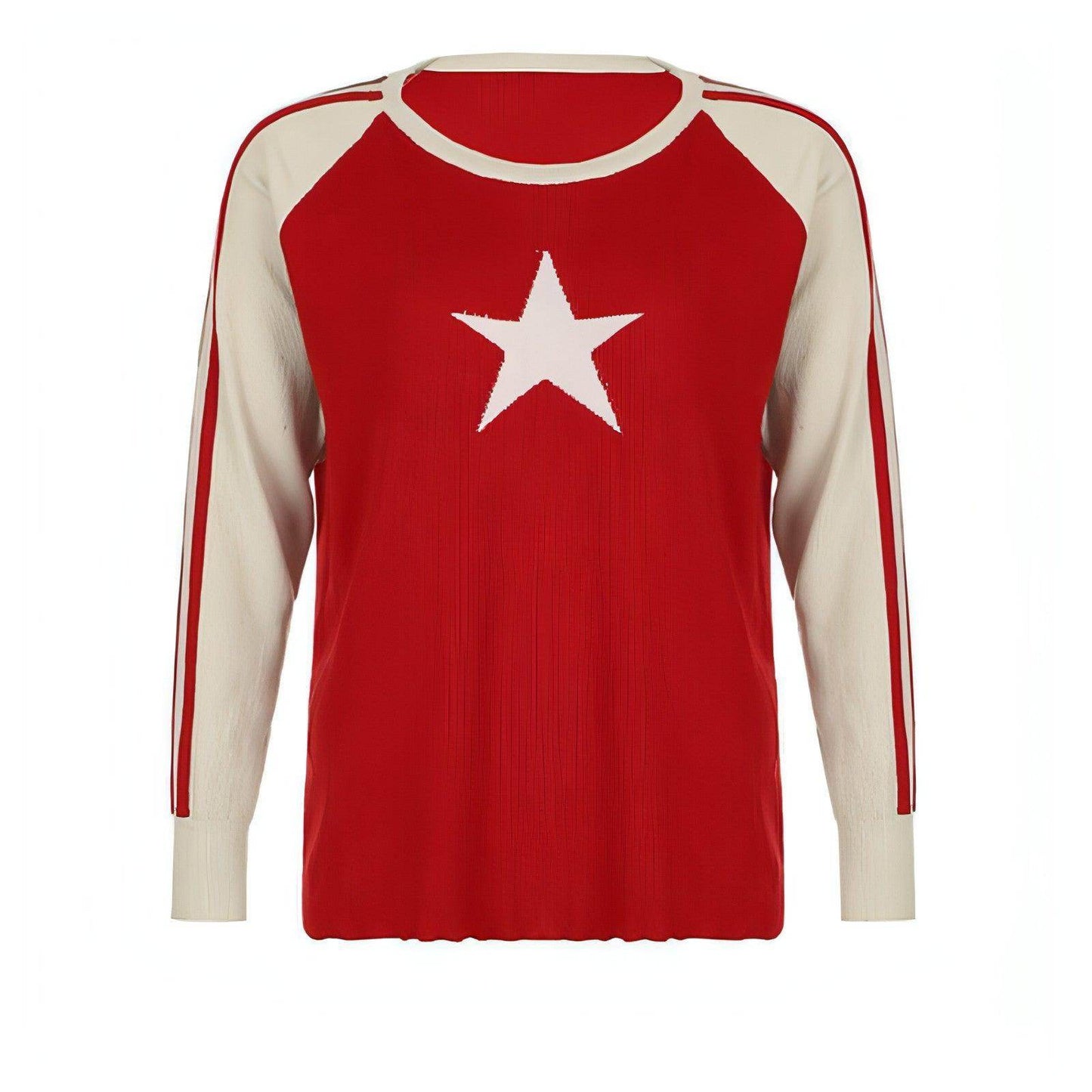 Women's Loose Top Striped Woolen Sweater - Which Mark