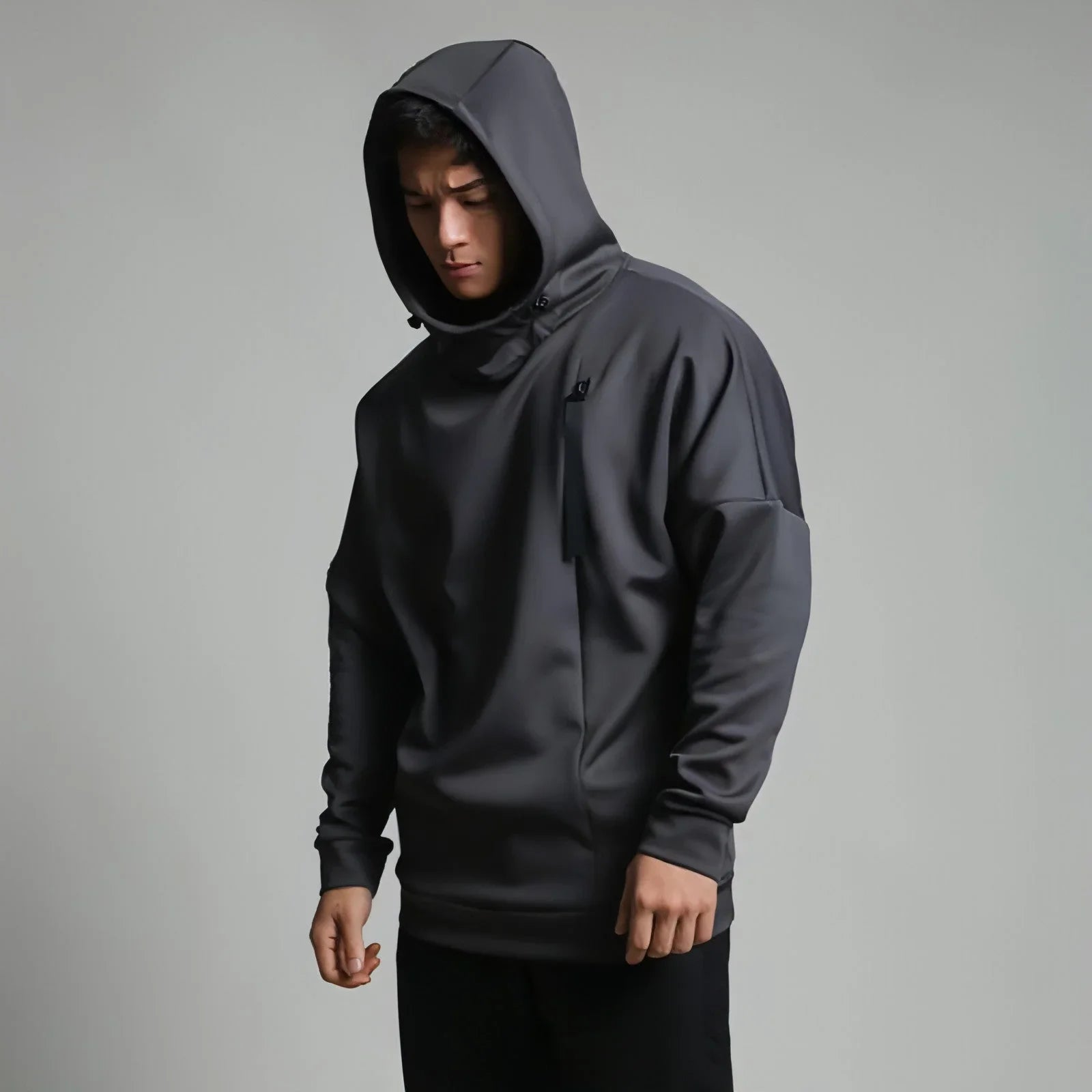 High Collar Sports Sweater For Men Loose - Which Mark