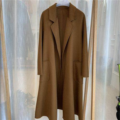 Water Ripple Cashmere Women's Long Reversible Coat – Luxury & - Which Mark