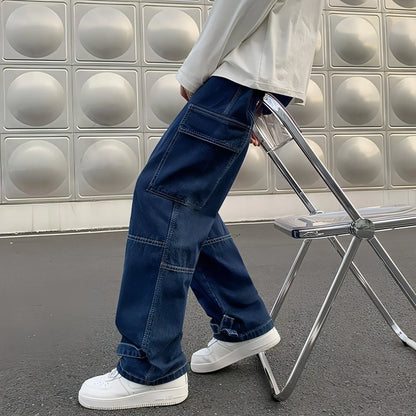 UrbanEase™ Men Wide Leg Jeans Hip Hop Casual - Which Mark