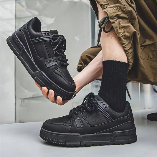 Black American Retro Platform Sports Board Shoes - Which Mark