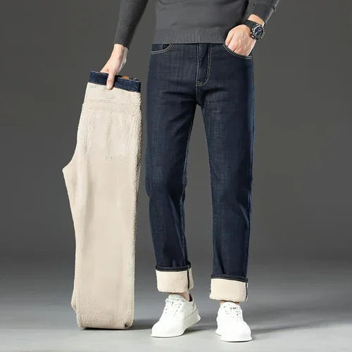 UrbanEase™ Fleece Lined Padded Warm Keeping Jeans For Men - Which Mark