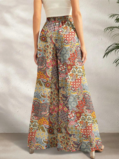 Printed Wide Leg Pants - Which Mark