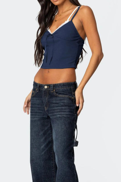 Lace Detail V-Neck Cami - Which Mark