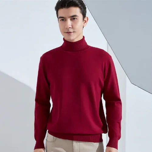 Turtleneck Sweater Men's Casual All-match Bottoming Shirt - Which Mark