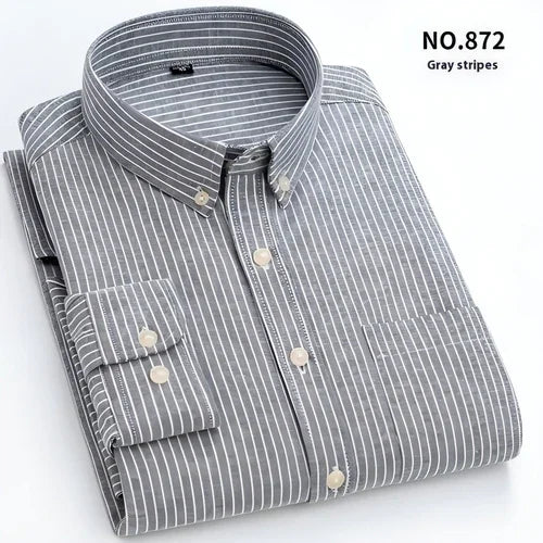 Men's Purified Cotton Long Sleeve DressShirt Anti-wrinkle Heartless - Which Mark