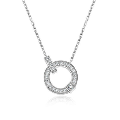 18K Gold Simple Fashion Diamond Clavicle Necklace - Which Mark