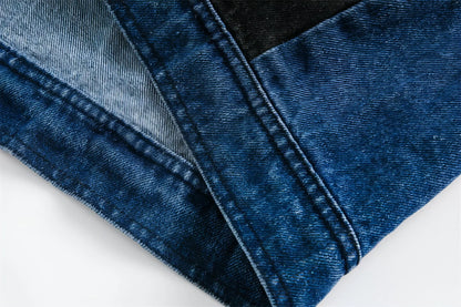 Side Stripe Stitching Loose Denim Jacket Men And Women European And - Which Mark