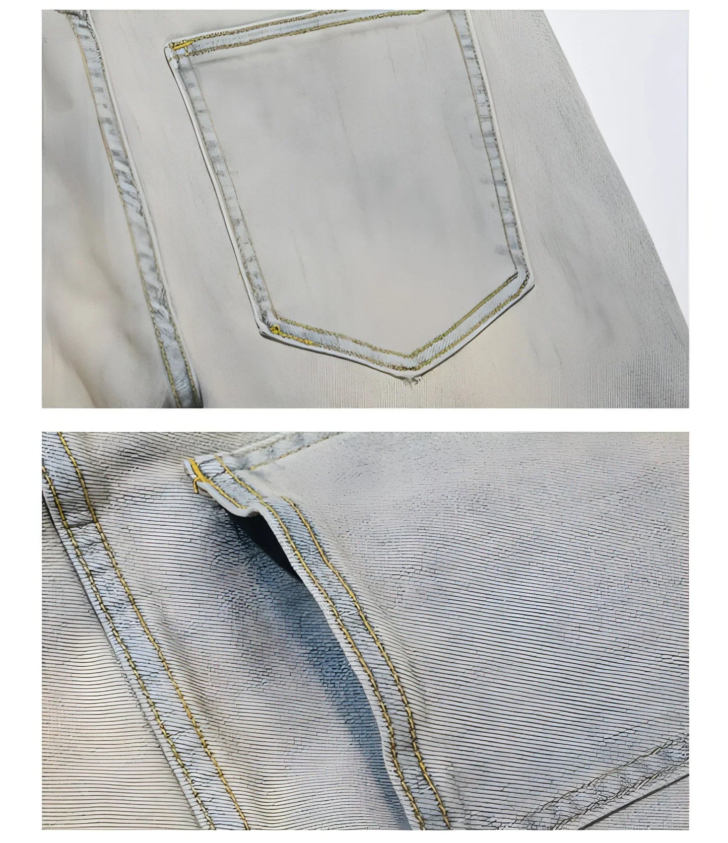 High Street Yellow Mud Washed And Distressed Men's Casual Pants - Which Mark