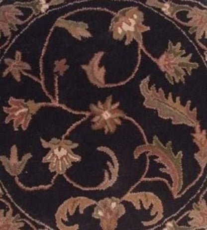 Modern Super Collection Round Shape Multi in Color Wool Area Rug with - Which Mark