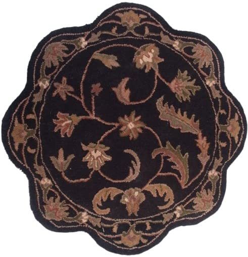 Modern Super Collection Round Shape Multi in Color Wool Area Rug with - Which Mark