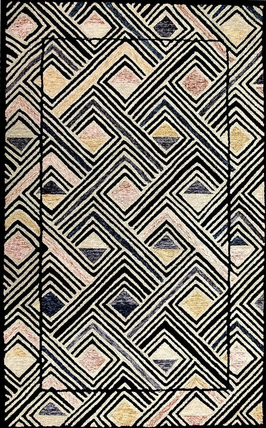 African Rectangular Black in Color, Wool Matarial with Soft and 100% - Which Mark