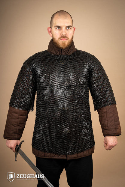 Chainmail Haubergeon Flatring Riveted 9mm Burnished - Which Mark