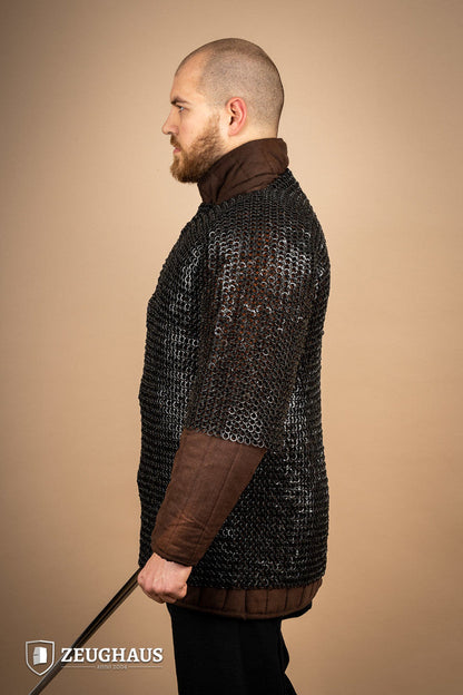 Chainmail Haubergeon Flatring Riveted 9mm Burnished - Which Mark