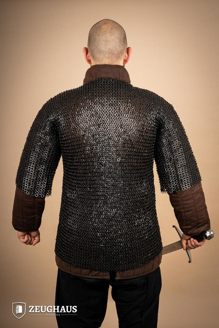 Chainmail Haubergeon Flatring Riveted 9mm Burnished - Which Mark