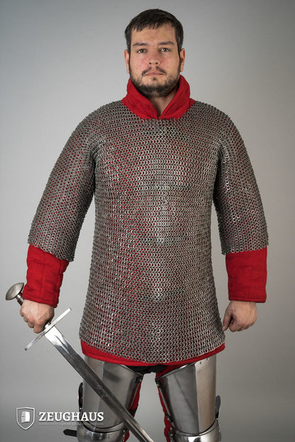 Chainmail Haubergeon Flatring Riveted 9mm Steel Oiled - Which Mark