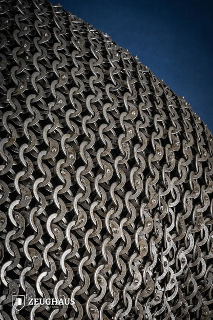 Chainmail Hauberk Flatring Wedge Riveted 9mm Steel Oiled - Which Mark