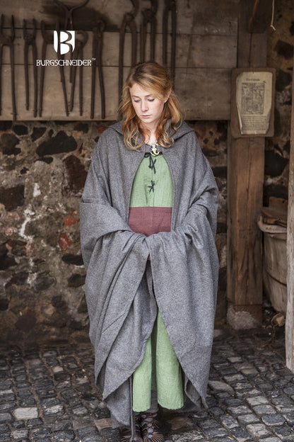 Wool Hooded Cloak Hibernus Grey - Which Mark
