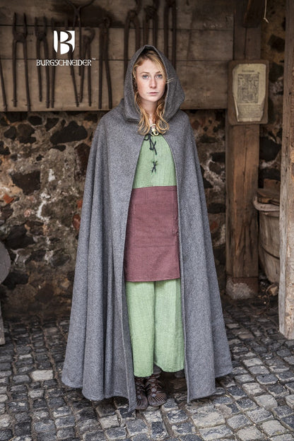Wool Hooded Cloak Hibernus Grey - Which Mark