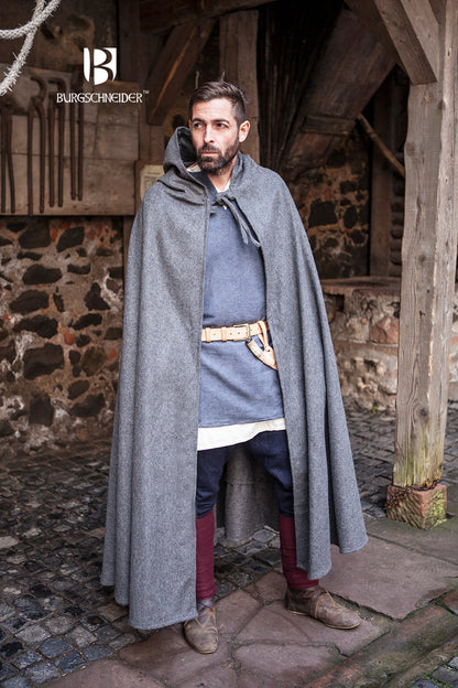 Wool Hooded Cloak Hibernus Grey - Which Mark