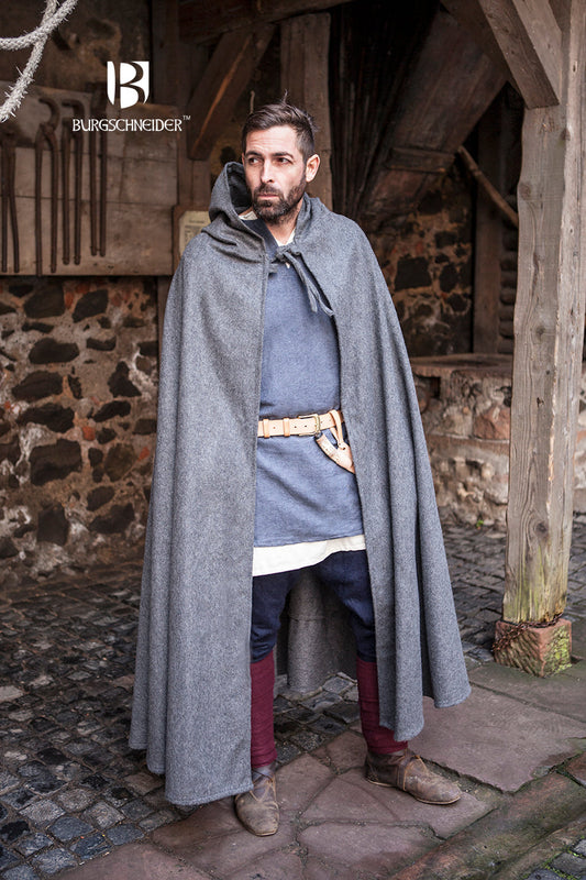 Wool Hooded Cloak Hibernus Grey - Which Mark