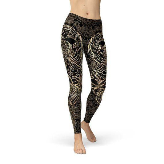 Womens Koi Fish Black Leggings - Which Mark
