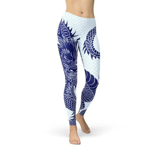 Womens Japanese Dragon Leggings - Which Mark