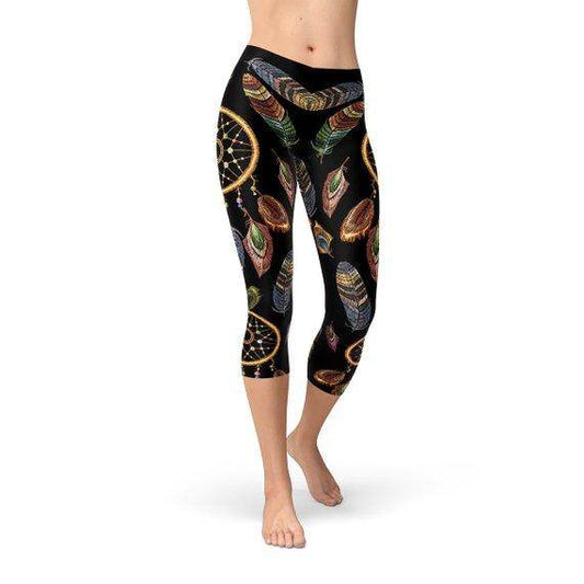 Womens Dreamcatcher Capri Leggings - Which Mark
