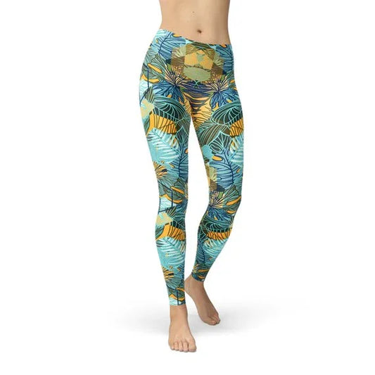 Womens Hexagon Floral Leggings - Which Mark