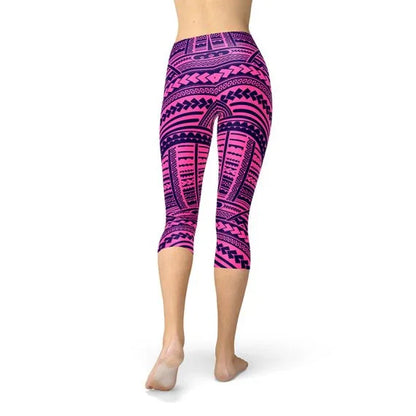 Purple Maori Capri Leggings - Which Mark