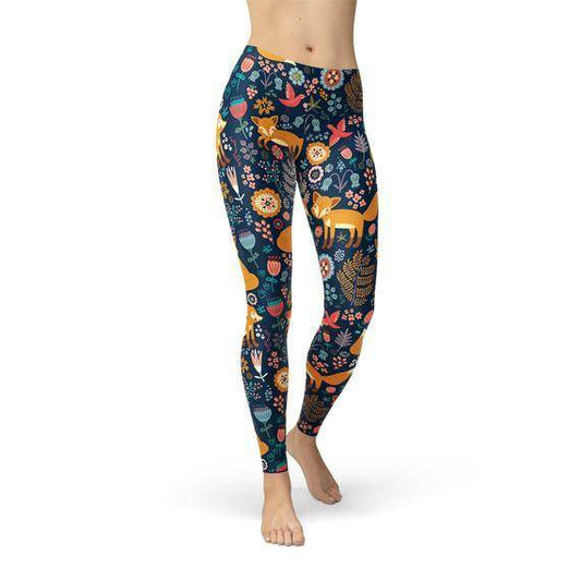 Womens Fox in the Meadows Leggings - Which Mark