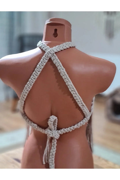 Handmade Unique Makrame Festival Top • Cotton • Boho - Which Mark