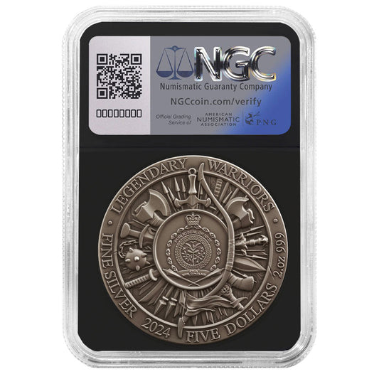 2 oz Silver JOAN OF ARC Legendary Warriors Coin NGCX10 2024 Niue - Which Mark