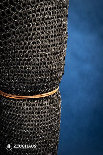Chainmail Chausses Flatring Riveted 9mm Steel Oiled - Which Mark