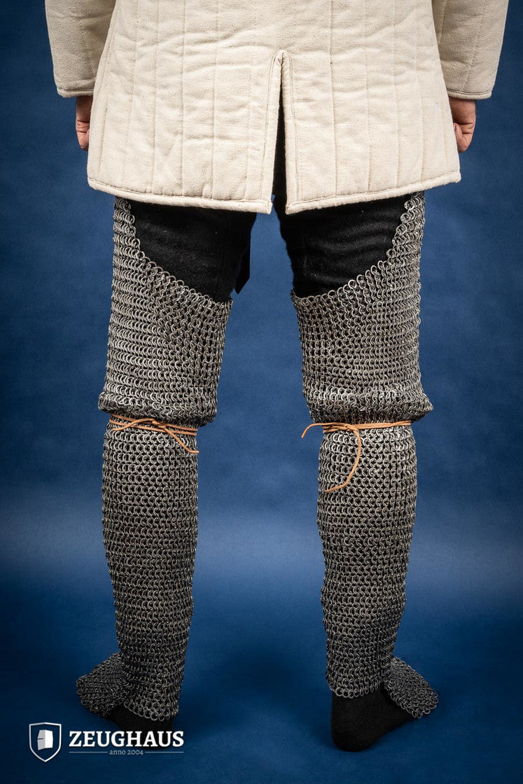 Chainmail Chausses Flatring Riveted 9mm Steel Oiled - Which Mark