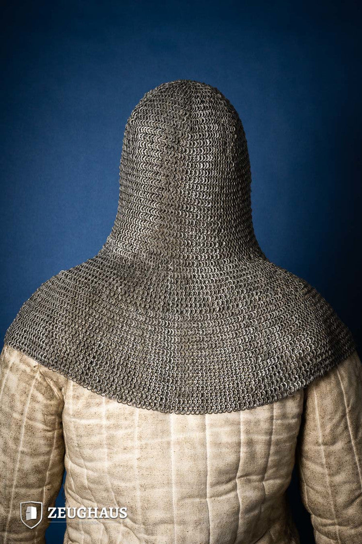 Chainmail Hood Flatring Riveted 6mm Steel Oiled - Which Mark