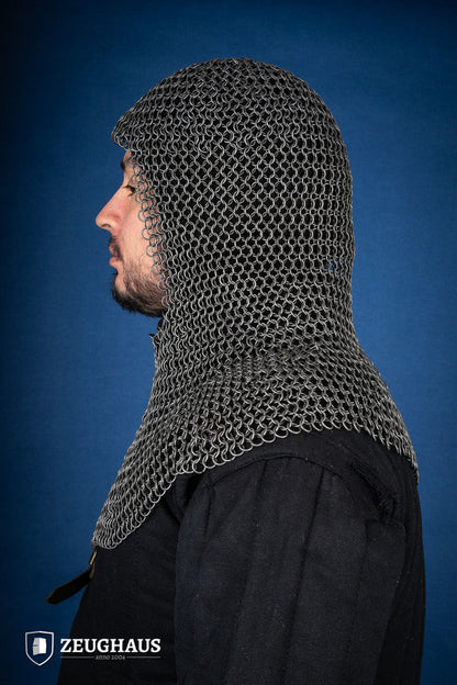 Chainmail Hood Roundring 9mm Steel Oiled - Which Mark