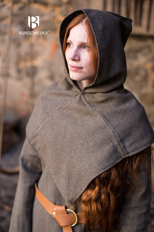 Skjoldehamn Cowl Knud Herringbone Olive/Grey - Which Mark