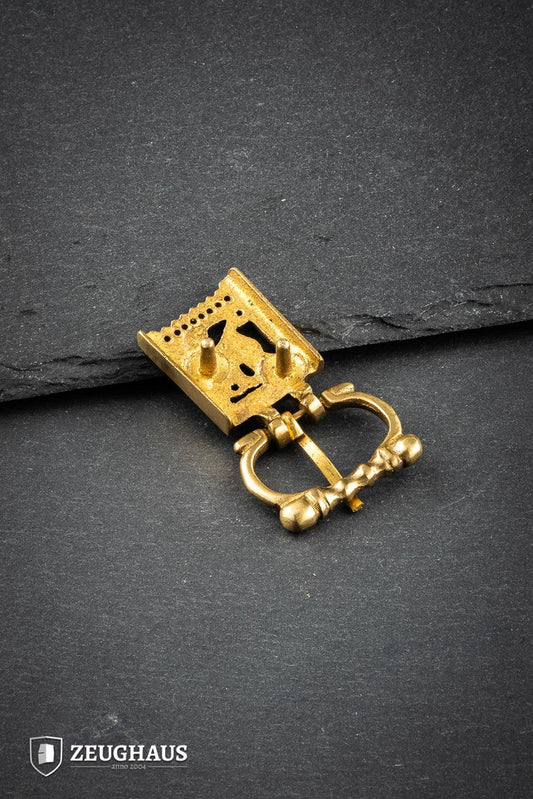 Late Middle Ages Buckle for Straps up to 20 mm Brass B-Stock - Which Mark