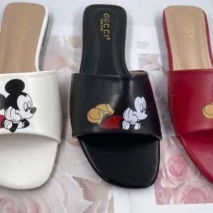 Women's Fashion Mickey Mouse Flat Sandals - Which Mark