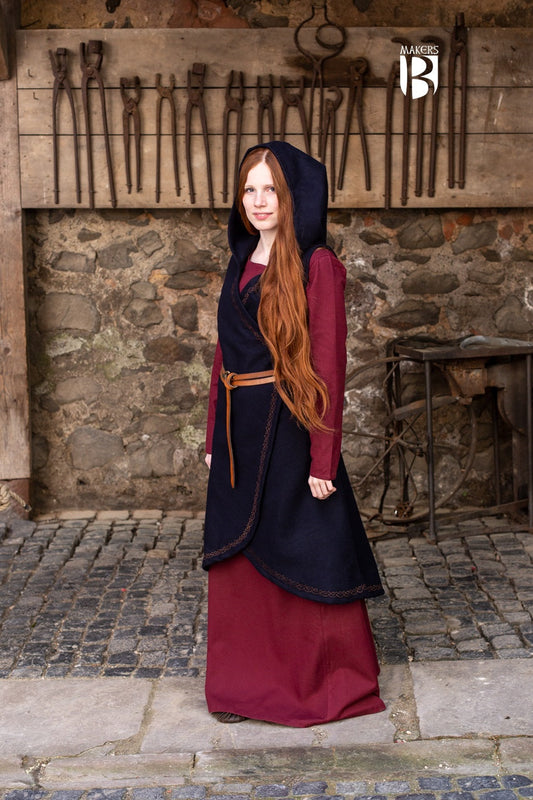 Wool Wrap Dress Myrana Dark Blue - Which Mark