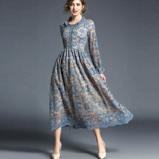 Vintage Summer Lace Dress 2018 CHEAPEST Flare Sleeve Bell Sleeve 50's - Which Mark