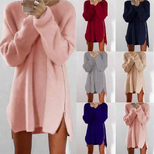 2018 New Fashion Women's Sweater Winter Keep Warm Long Sleeve O-neck - Which Mark