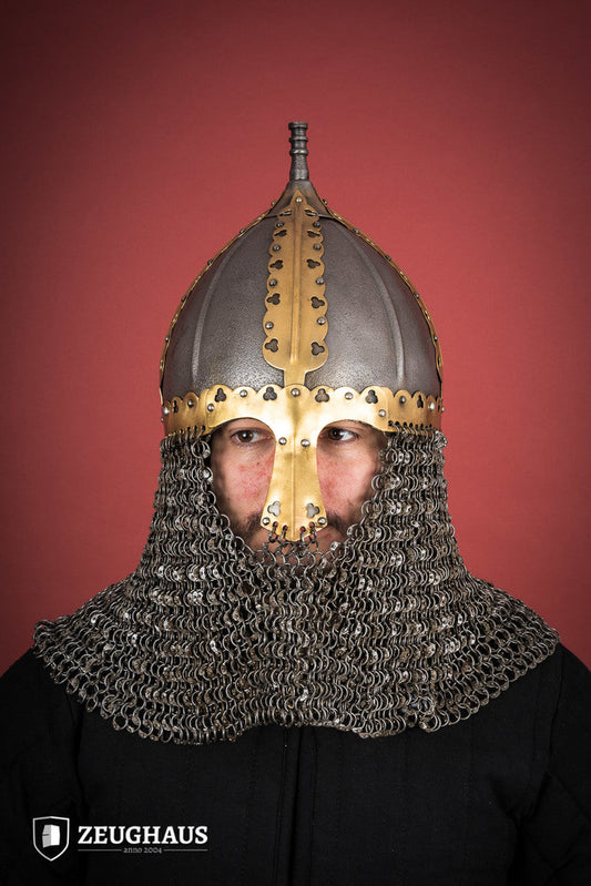 Rus Helmet with Riveted Aventail 1,6mm Antique - Which Mark