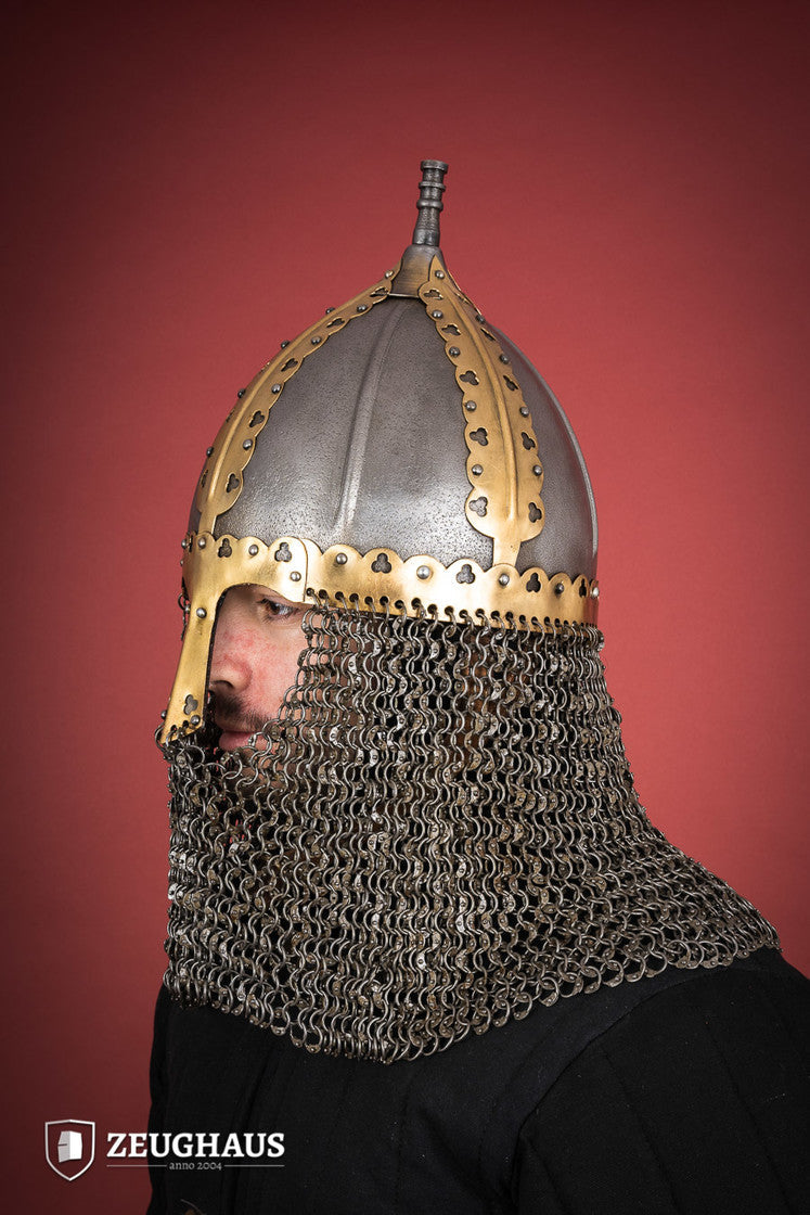 Rus Helmet with Riveted Aventail 1,6mm Antique - Which Mark