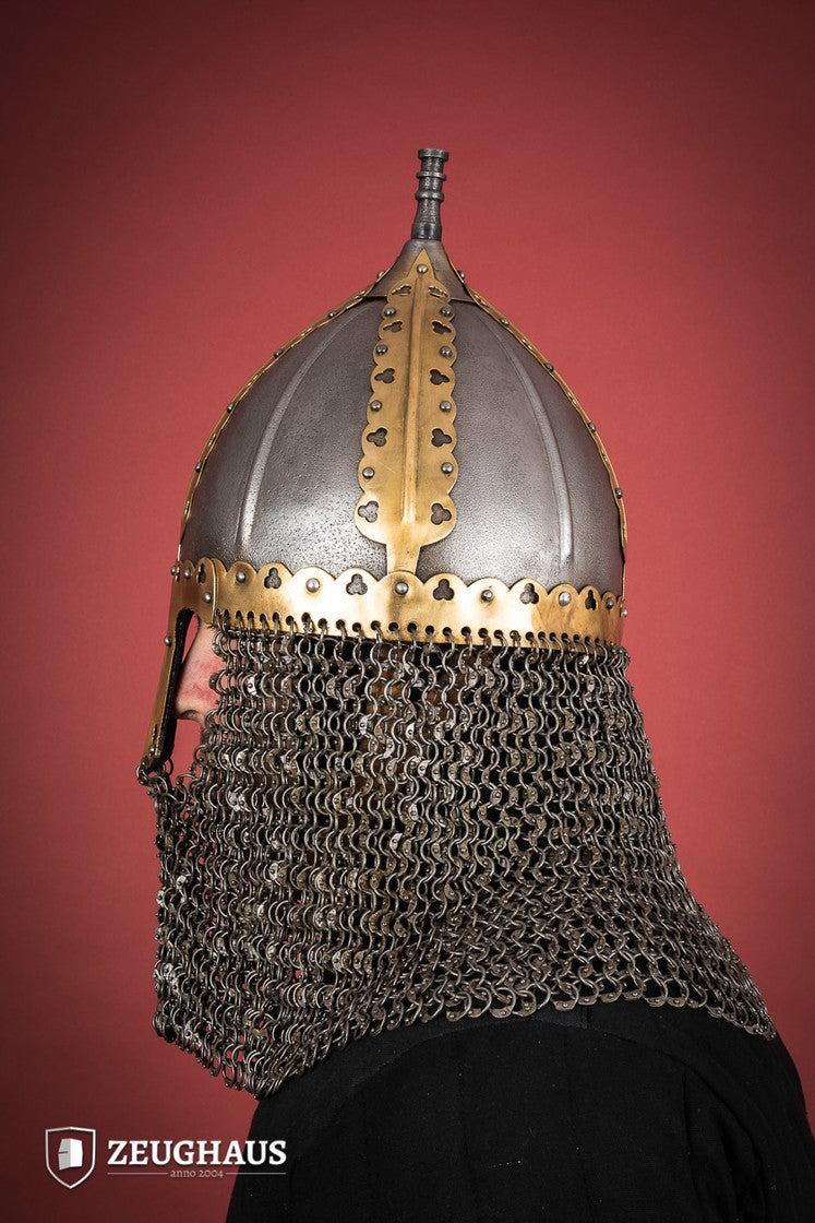 Rus Helmet with Riveted Aventail 1,6mm Antique - Which Mark